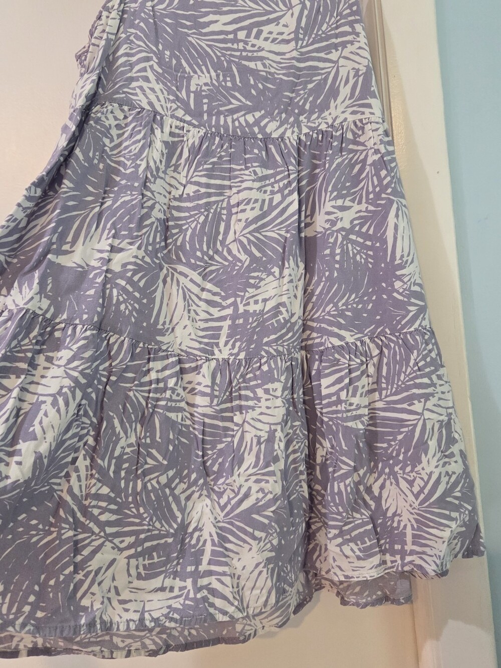 Women's Ocean Drive Purple/Blue Palm Tree Beach Dress Coverup, Size L - Picture 5 of 12